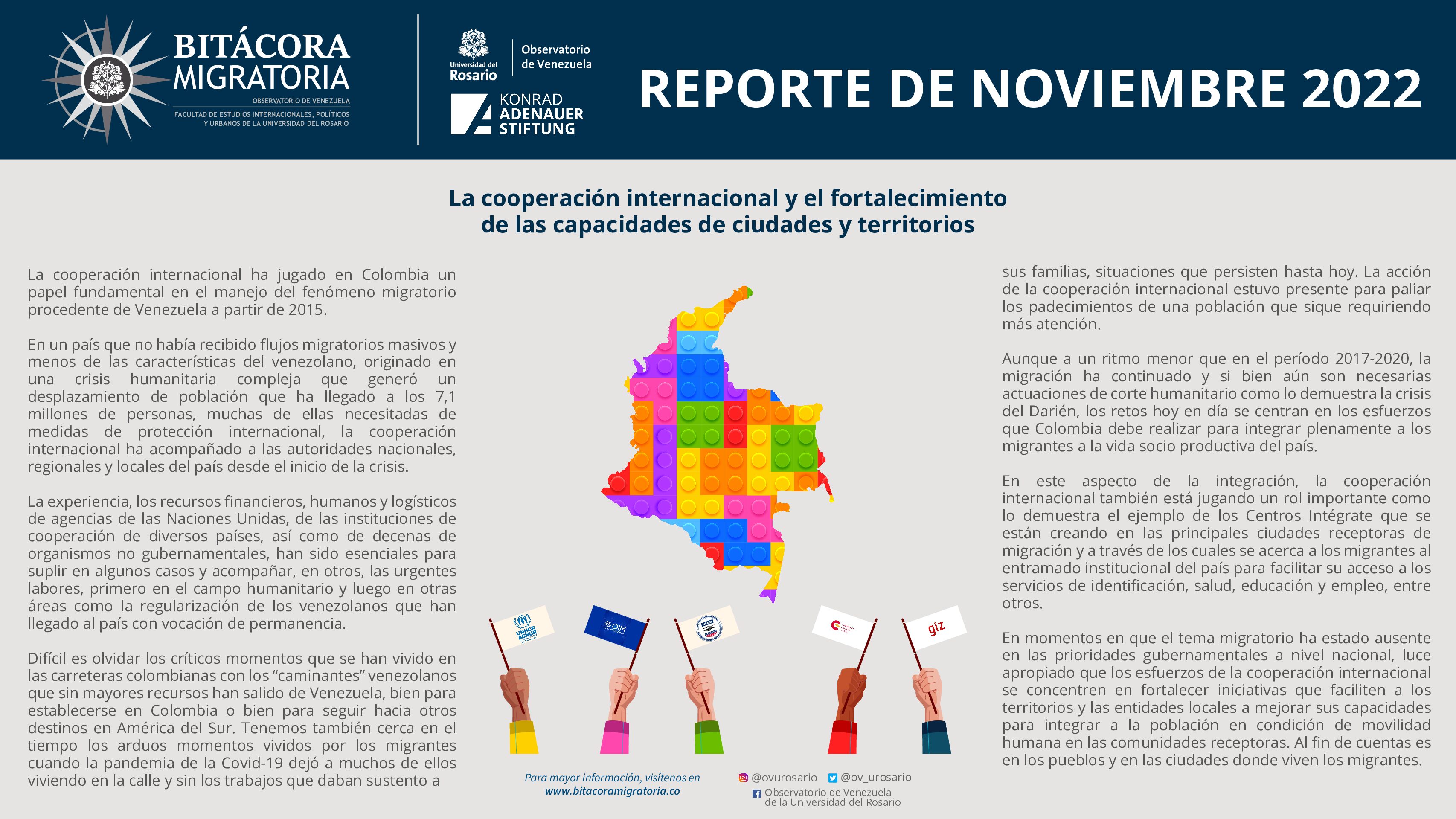 Reporte de Bitácora Migratoria / Noviembre 2022
